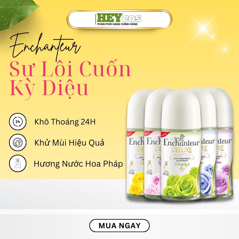  Lăn khử mùi hương nước hoa Enchanteur Charming/ Sensation/ Delightful/ Romantic/ Magic 25ml/50ml 