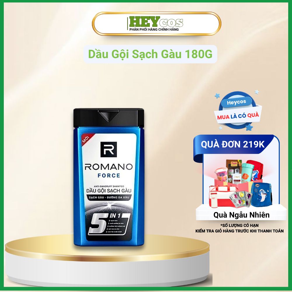  Dầu Gội Nam Sạch Gàu 5in1 Romano Hương Nước Hoa Nam Classic/ Force/ Attitude 650g 