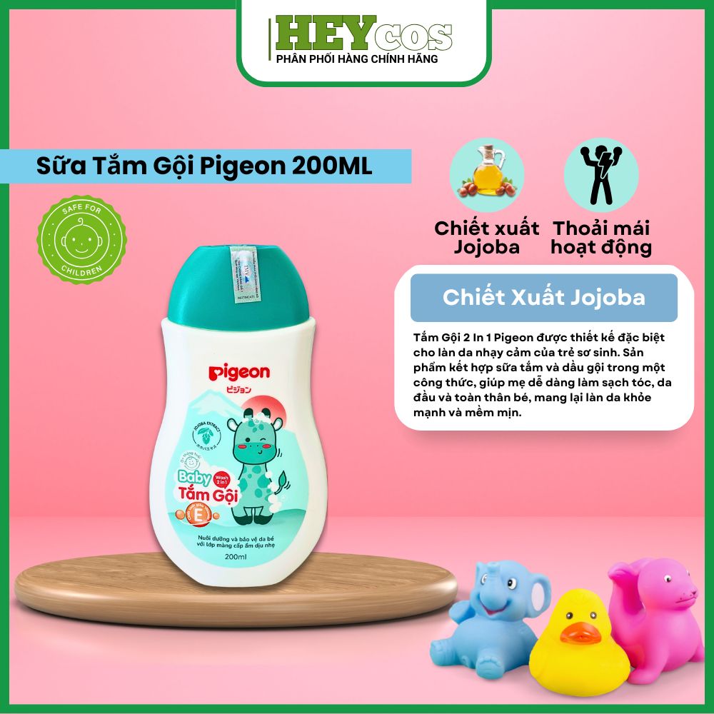  Sữa Tắm Gội Pigeon 700ml Mẫu Mới Cho Bé | HEYCOS 