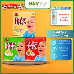 Bánh Gạo Ăn Dặm Vị Rau Củ Baby Bites A1 (50g) Bé từ 6 tháng | HEYCOS