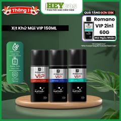 Xịt khử mùi cao cấp Romano Vip 150ml Passion/Vision |HEYCOS
