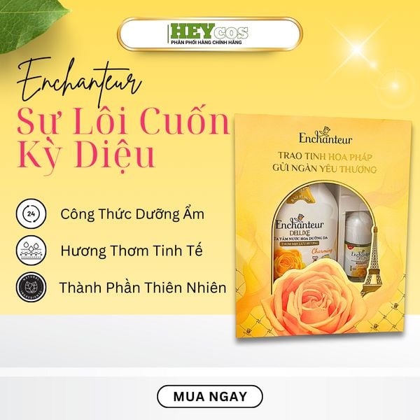  Hộp Quà 8/3 Deluxe Collection - Sữa Tắm Hương Nước Hoa 650g + Lăn Khử Mùi 25ml 