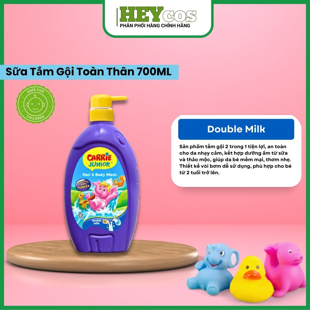  Sữa tắm gội toàn thân Carrie Junior dành cho bé từ 2 tuổi 700G| HEYCOS 