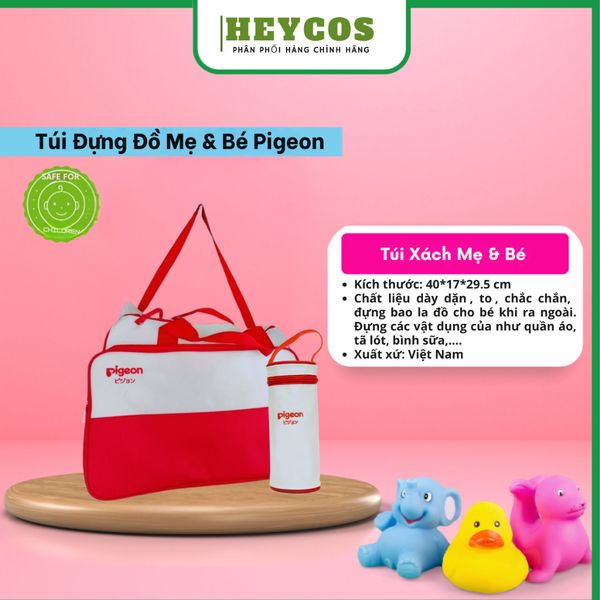  Set Túi Đựng Đồ Mẹ & Bé Pigeon Chính Hãng, Túi Mẹ Bé Pigeon tiện dụng, túi bỉm sữa| HEYCOS 