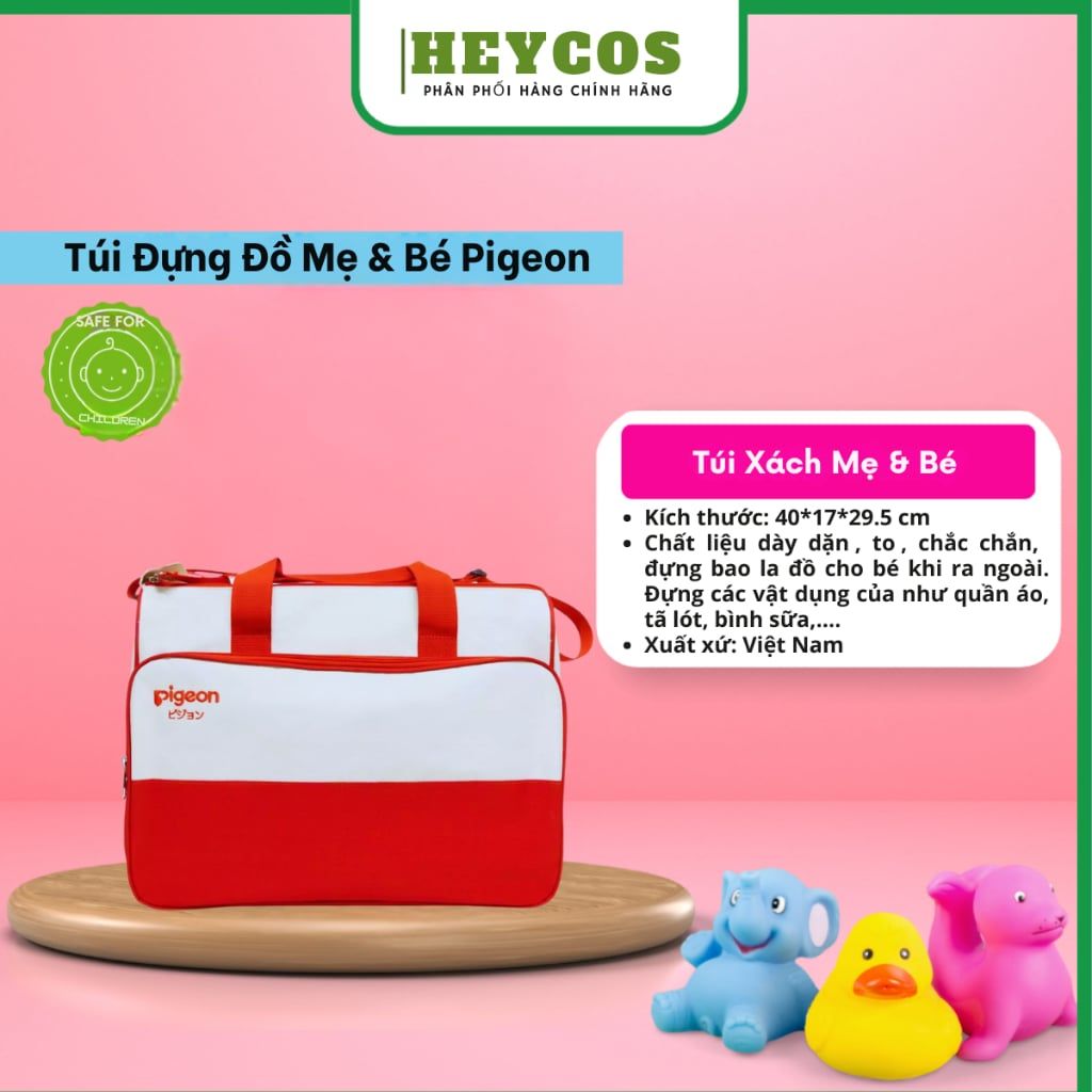  Set Túi Đựng Đồ Mẹ & Bé Pigeon Chính Hãng, Túi Mẹ Bé Pigeon tiện dụng, túi bỉm sữa| HEYCOS 