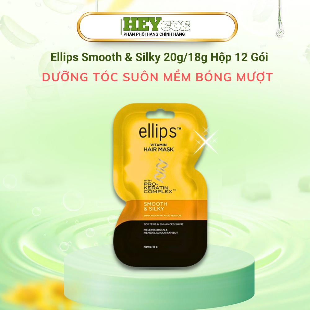  Kem Ủ Tóc Ellips Vitamin Hair Mask with Pro-Keratin Complex 12 Gói 