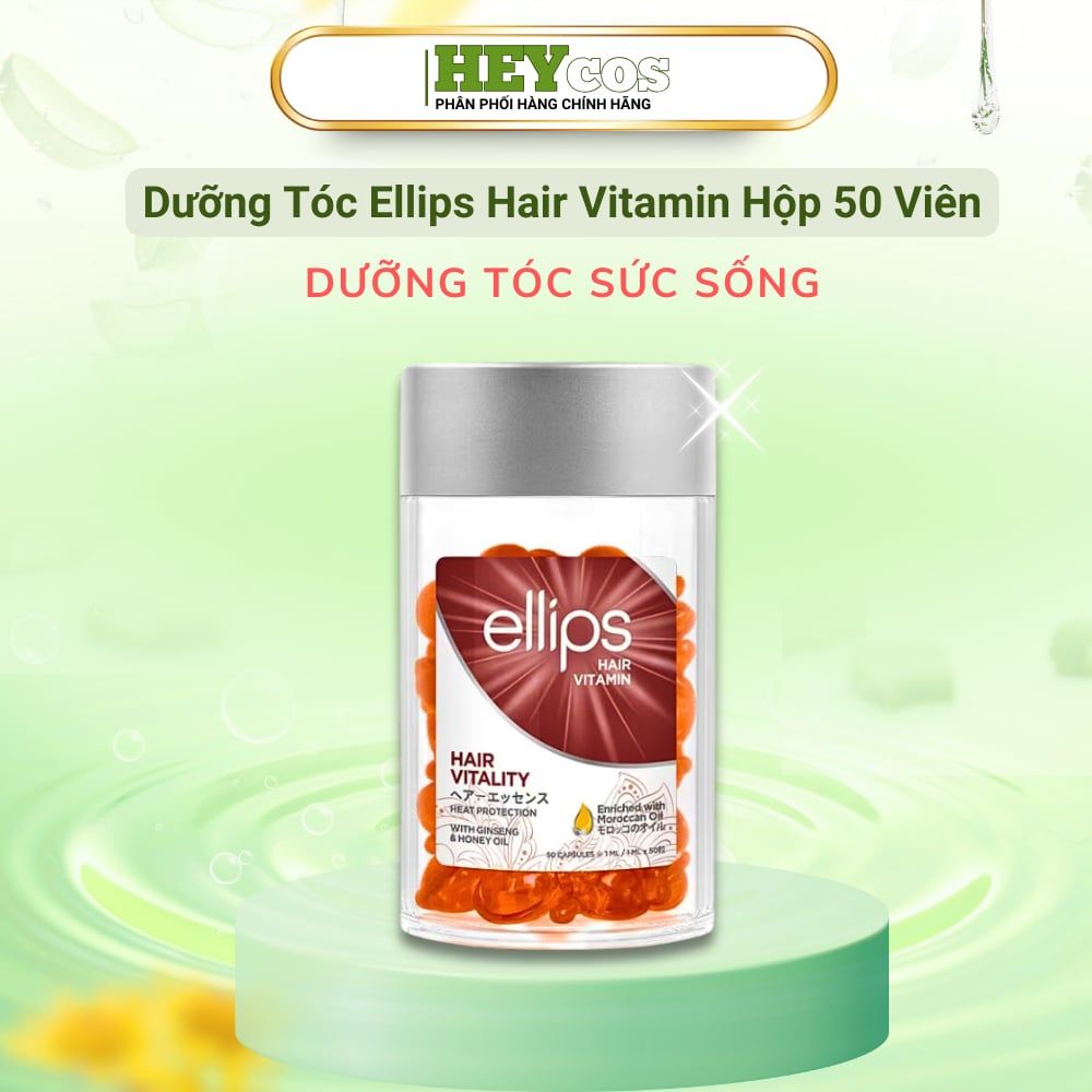  [TẶNG 2 VIÊN SERUM] (Hộp 50 Viên) Serum Dưỡng Tóc Ellips Hair Vitamin 