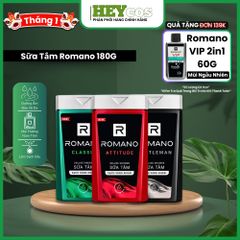 Sữa Tắm Hương Nước Hoa Romano 180G CLASSIC/GENTLEMAN/ATTITUDE