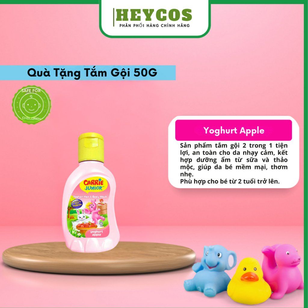 [GIFT] Chai sữa tắm gội Carrie Junior Yoghurt hương Táo 50g