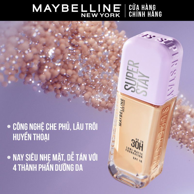  Kem Nền Bắt Sáng Superstay Lumi Matte 30H Che Phủ Siêu Nhẹ Mặt Maybelline New York 35ml 