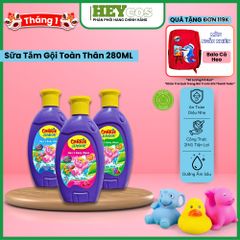Chai Sữa Tắm Gội cho bé Carrie Junior 280g