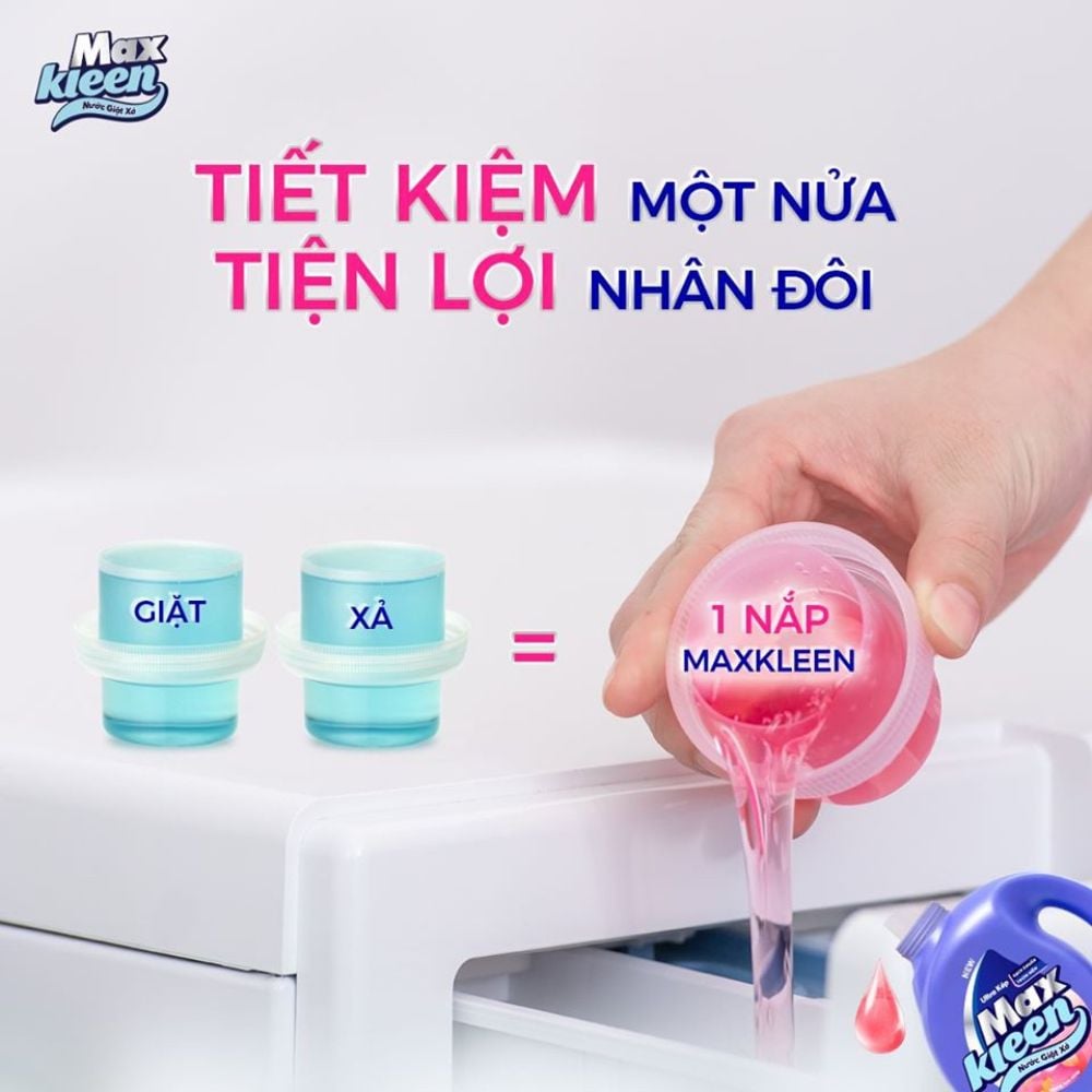  [Túi Nước Giặt Xả MaxKleen 3kg Hương Nước Hoa Huyền Diệu/ Hoa Nắng | HEYCOS 