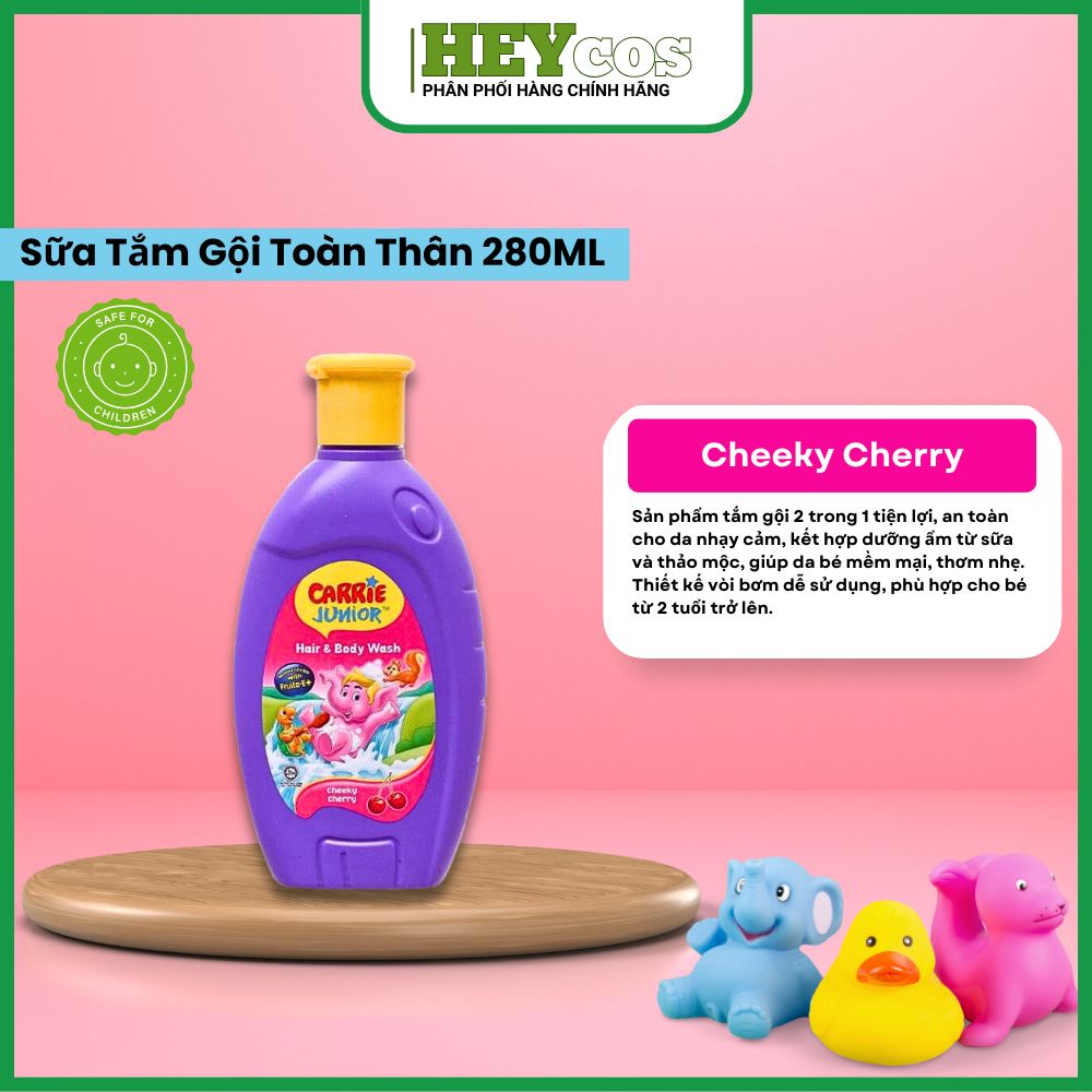  Chai Sữa Tắm Gội cho bé Carrie Junior 280g 