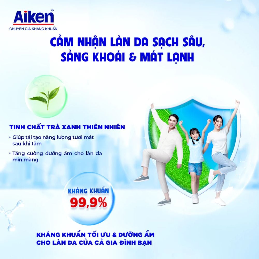  [CHÍNH HÃNG] Sữa Tắm Aiken Thảo Mộc 845g 