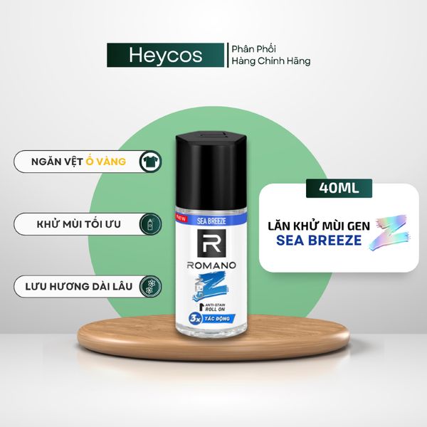  [SẢN PHẨM MỚI] Lăn Khử Mùi Ngăn Vệt Ố Vàng Romano Gen Z 40ml 