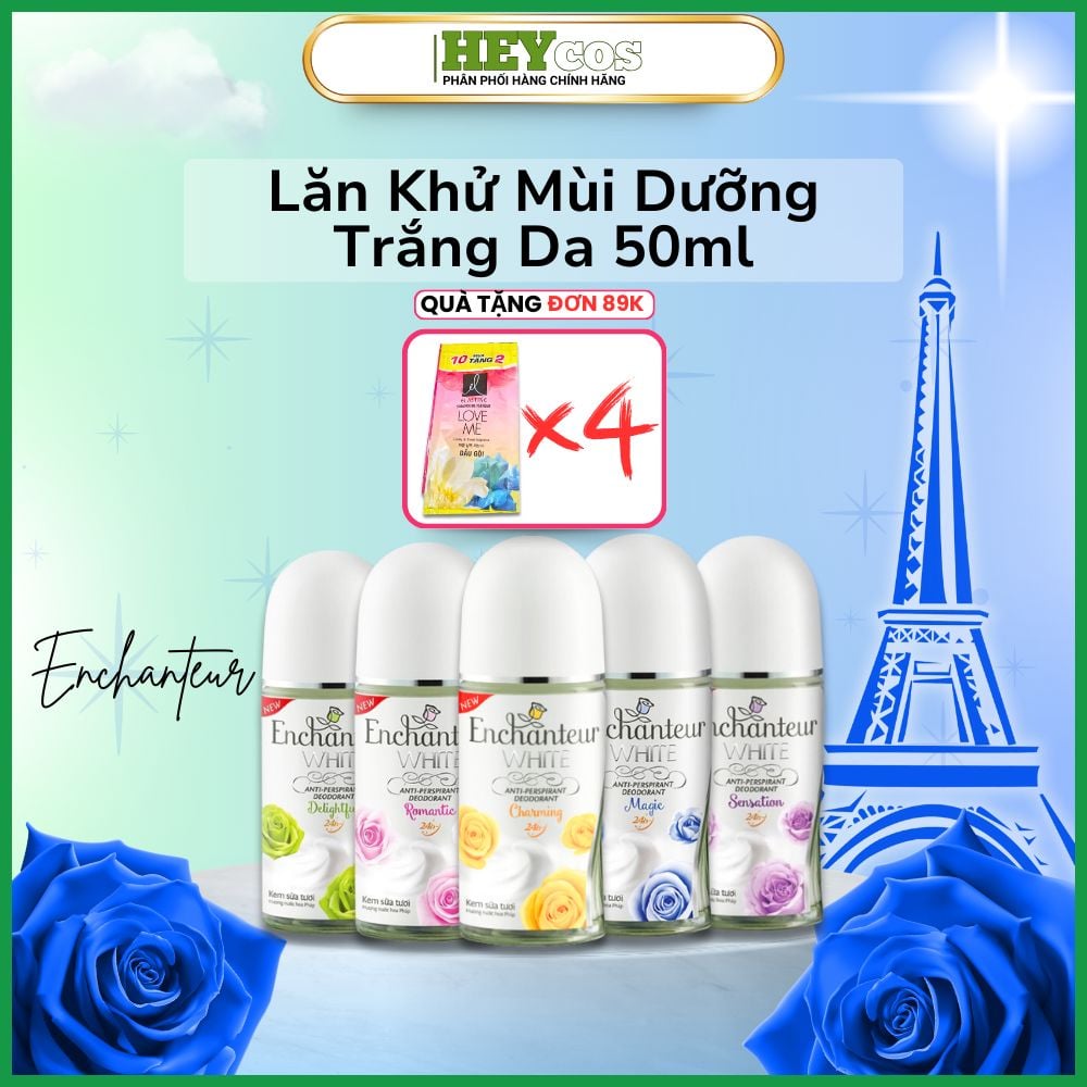 Lăn khử mùi trắng da Enchanteur Charming/ Delightful/ Romantic/Sensation/Magic 25ml/50ml | HEYCOS