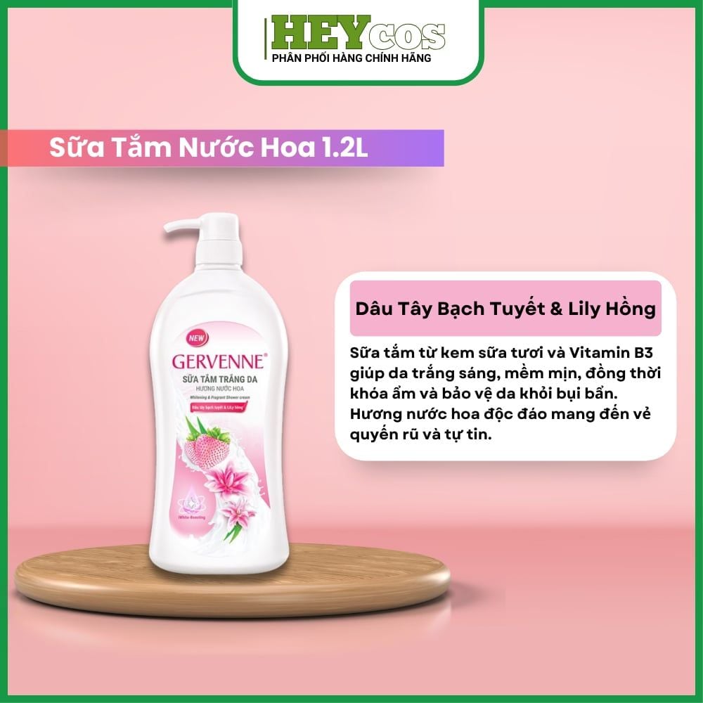  Sữa tắm trắng da Gervenne 1.2L | HEYCOS 