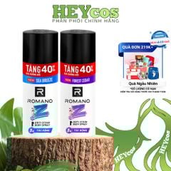 [TĂNG 40% DUNG TÍCH] Xịt khử mùi cho nam ngăn vệt ố vàng Romano Gen Z 182ml