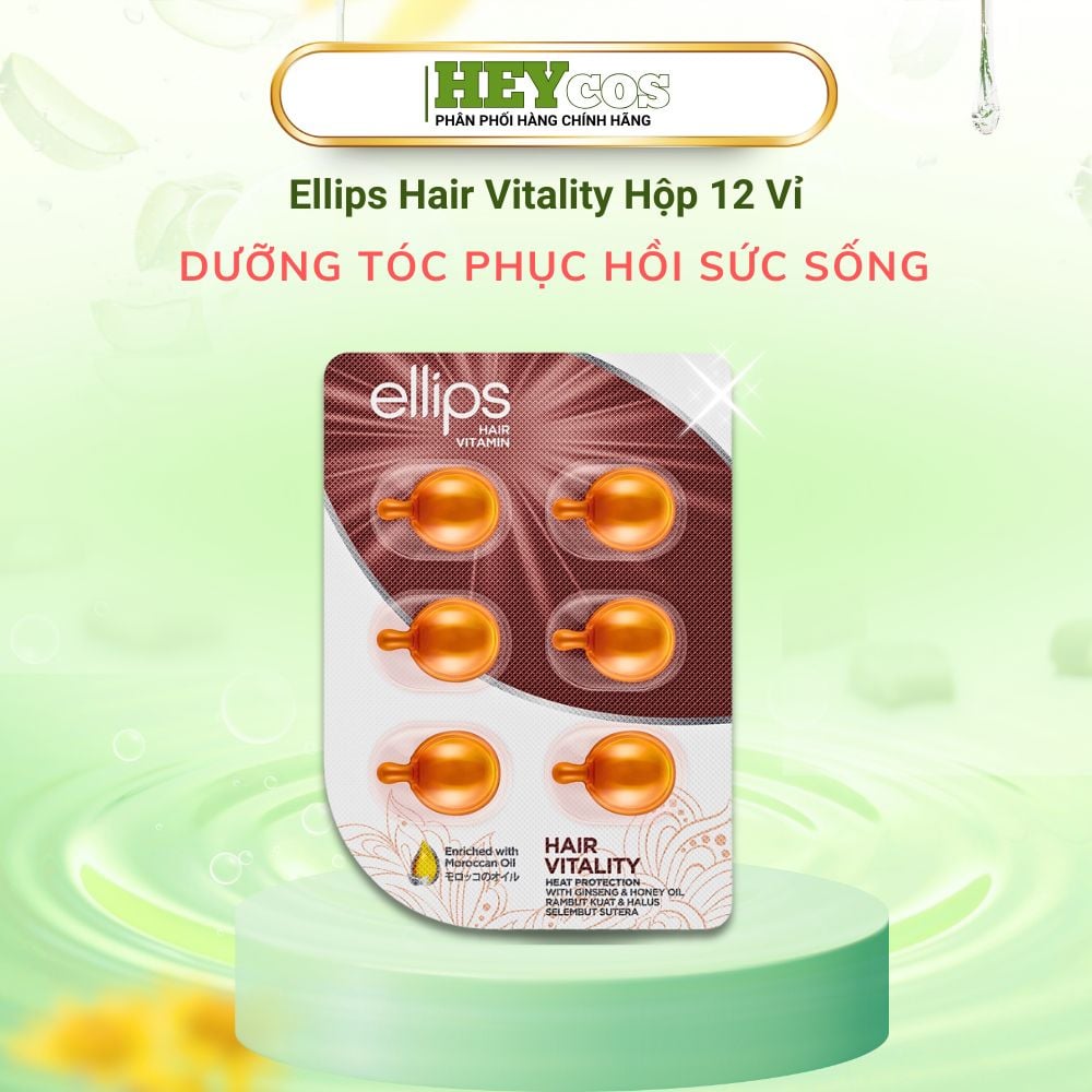  [CHÍNH HÃNG] Hộp 12 Vỉ (72 Viên) Tinh Dầu Dưỡng Tóc Ellips Đa Vitamin Nuôi Dưỡng Tóc 