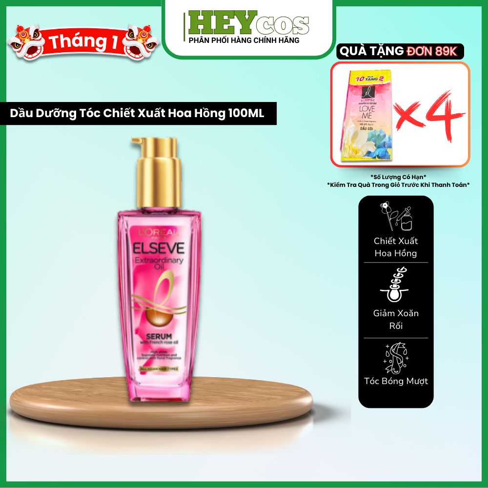 Dầu dưỡng Tóc Chiết Xuất Hoa Hồng L’Oréal Paris Elseve Extraordinary Oil Serum 100ml