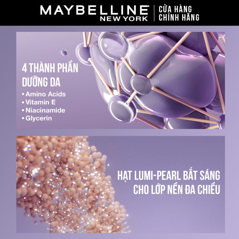  Kem Nền Bắt Sáng Superstay Lumi Matte 30H Che Phủ Siêu Nhẹ Mặt Maybelline New York 35ml 