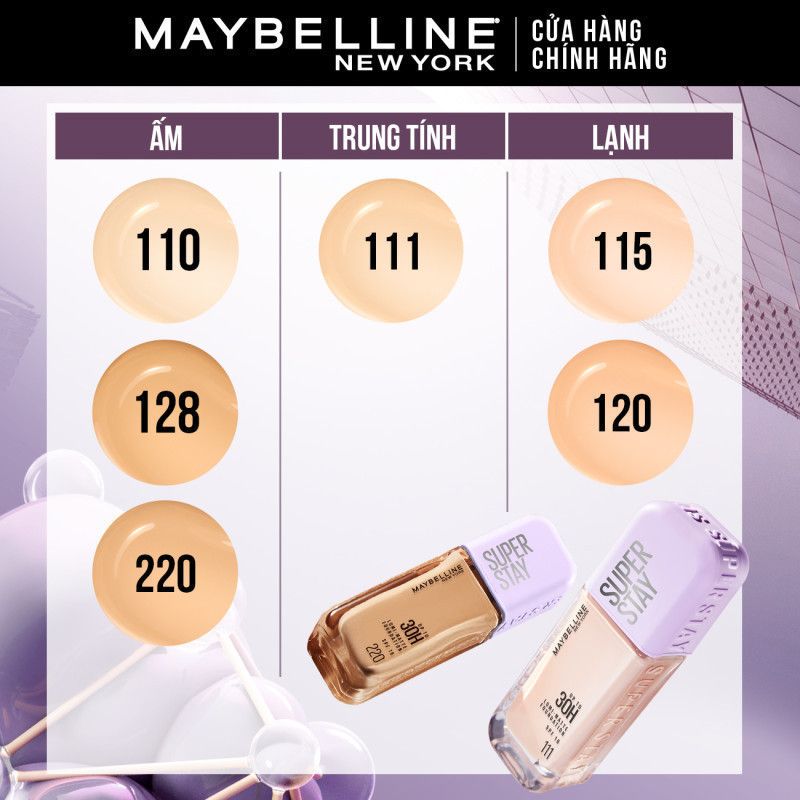  Kem Nền Bắt Sáng Superstay Lumi Matte 30H Che Phủ Siêu Nhẹ Mặt Maybelline New York 35ml 