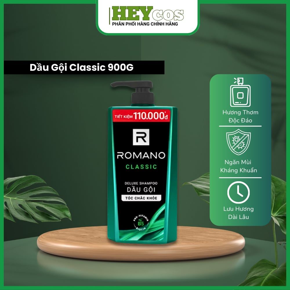  Dầu gội Romano hương nước hoa 900g |HEYCOS 