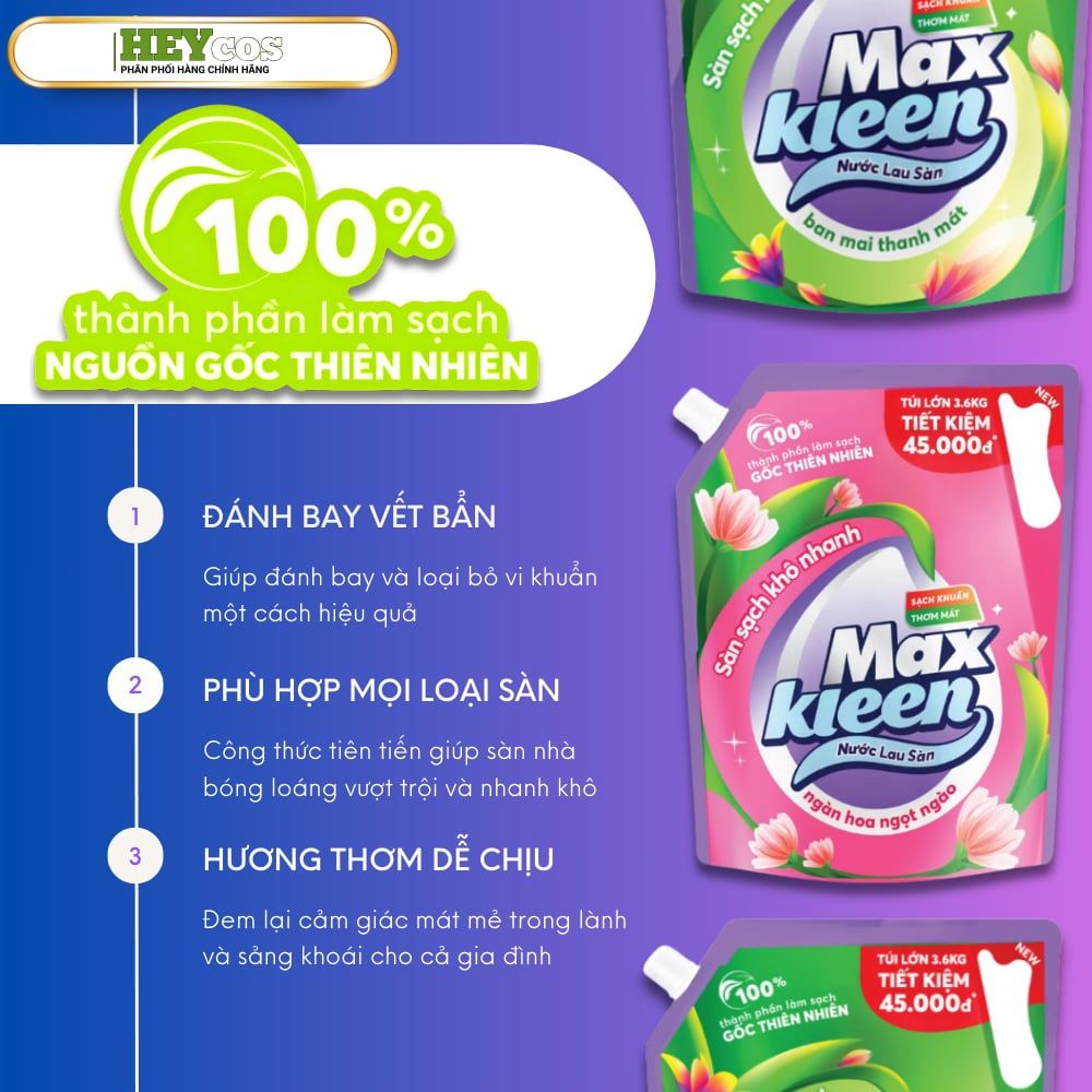  Túi Nước Lau Sàn MaxKleen 3.6kg | HEYCOS 