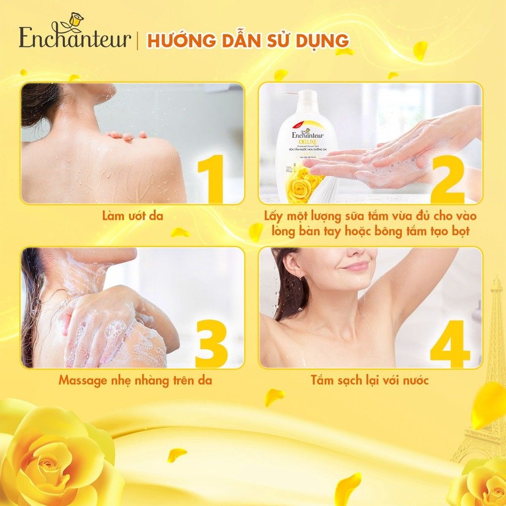  (HỘP QUÀ) Sữa Tắm Nước Hoa Enchanteur Charming 650g | HEYCOS 