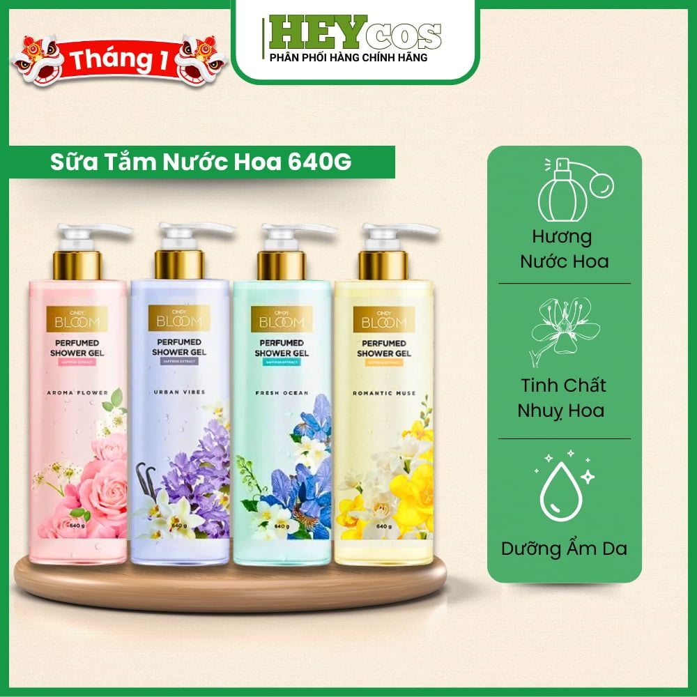 Sữa tắm nước hoa Cindy Bloom 640g