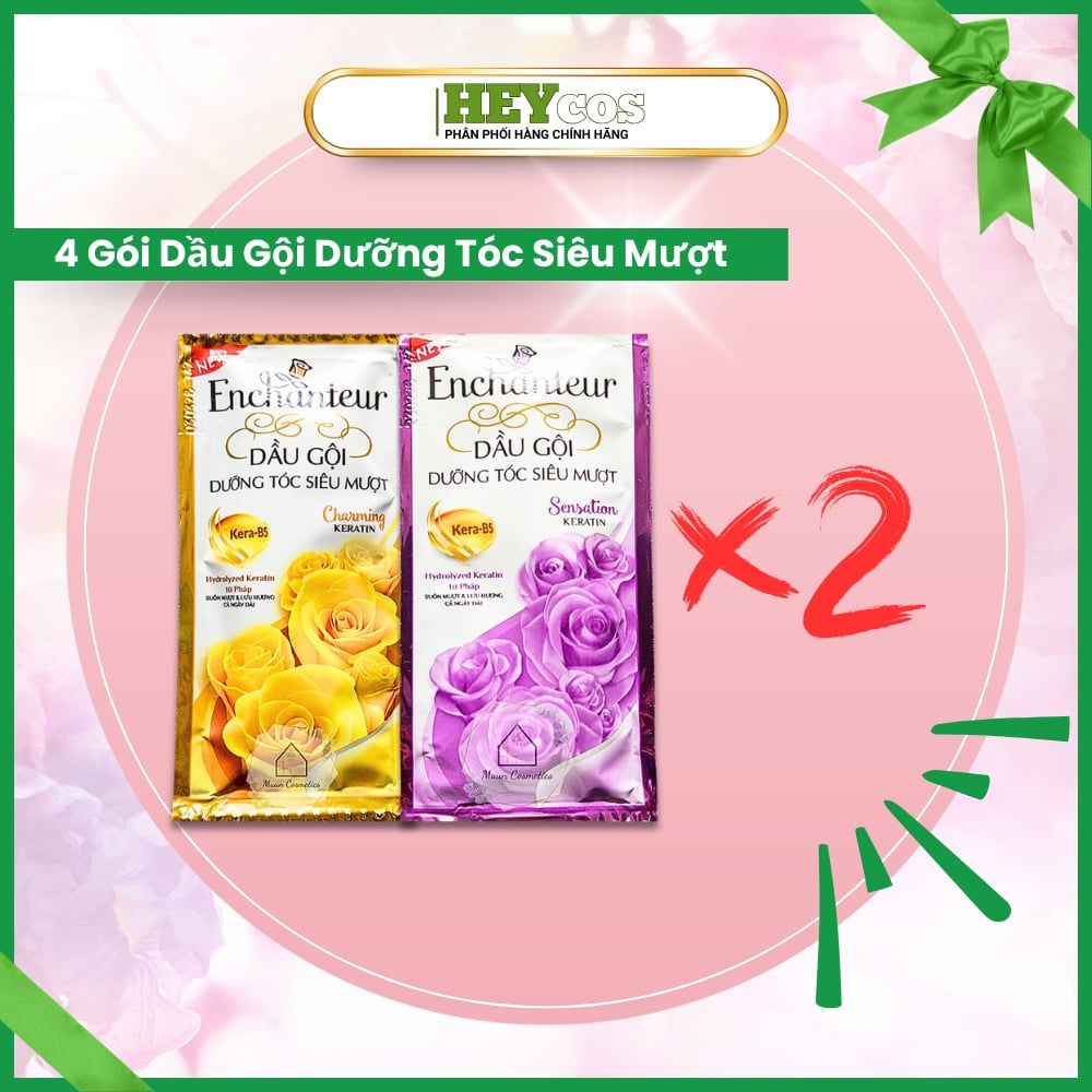 [QUÀ TẶNG] 4 Gói Dầu Gội Dưỡng Tóc Siêu Mượt Enchanteur – Tóc Mềm Mượt, Hương Nước Hoa Quyến Rũ