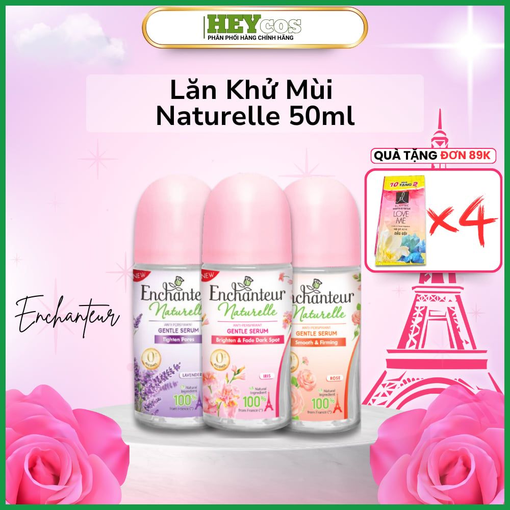 Serum lăn khử mùi thiên nhiên Enchanteur Naturelle (khử mùi đến 72H) - sáng da/mờ thâm/mịn màng 50ml
