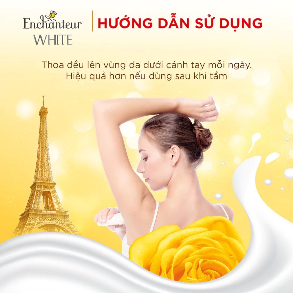  Sáp khử mùi trắng da Enchanteur Charming/ Romantic/ Delightful 40gr | HEYCOS 