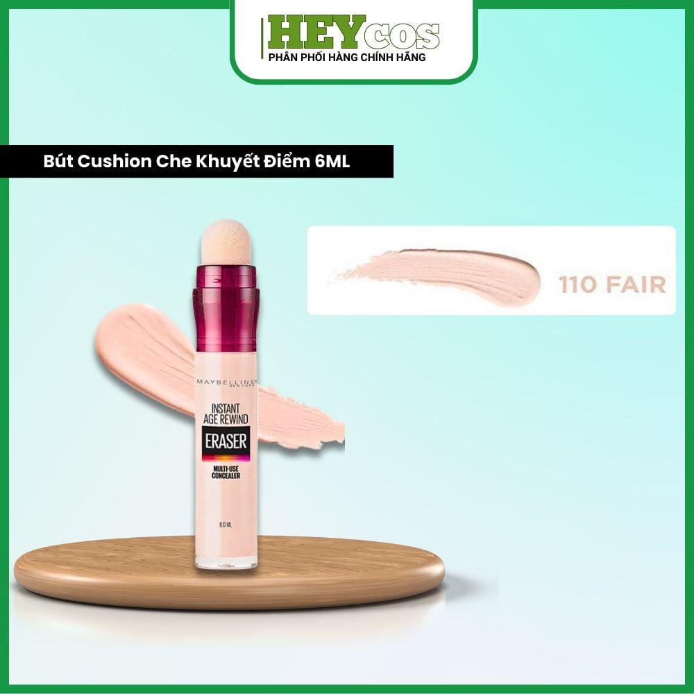  Bút Cushion Che Khuyết Điểm Giảm Quầng Thâm Maybelline Instant Age Rewind 6ml | HEYCOS 