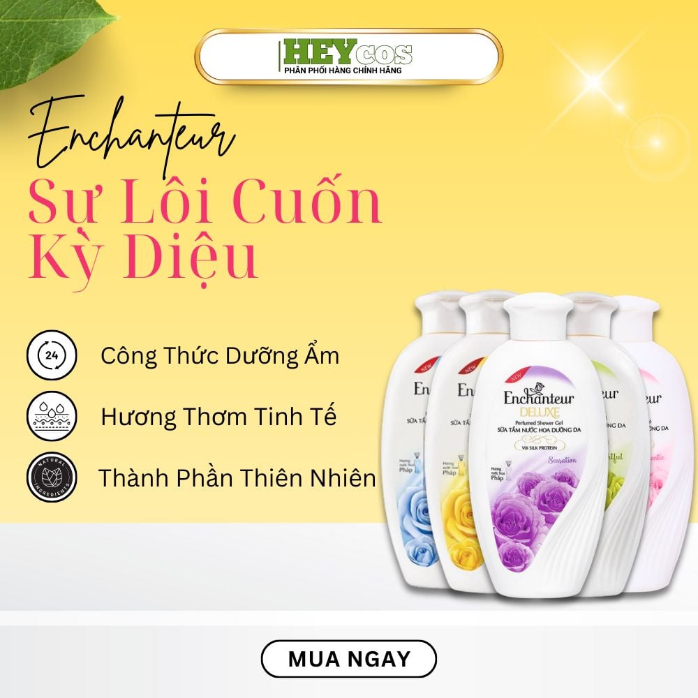 Sữa tắm nước hoa Enchanteur 180g | HEYCOS 