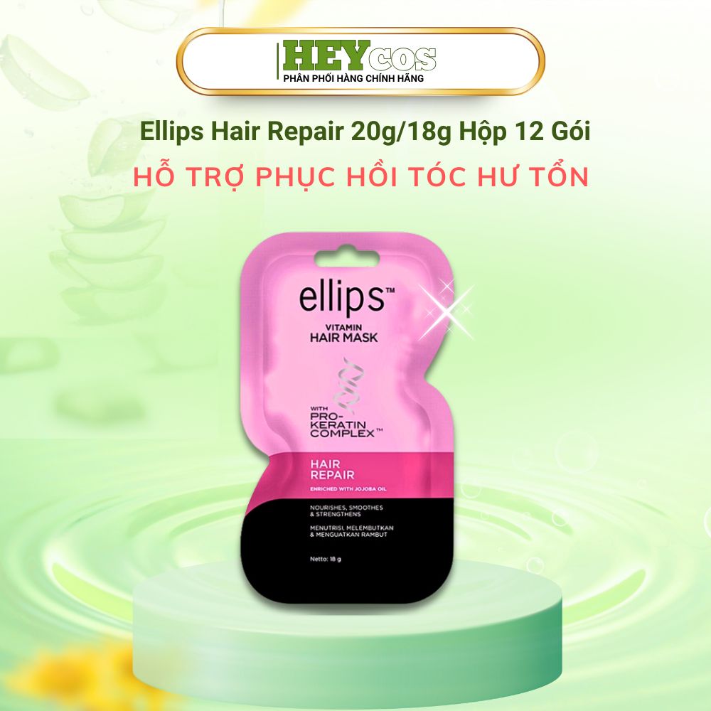  Kem Ủ Tóc Ellips Vitamin Hair Mask with Pro-Keratin Complex 12 Gói 
