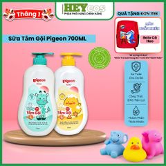 (HỎA TỐC) Sữa Tắm Gội Pigeon 700ml Mẫu Mới Cho Bé | HEYCOS