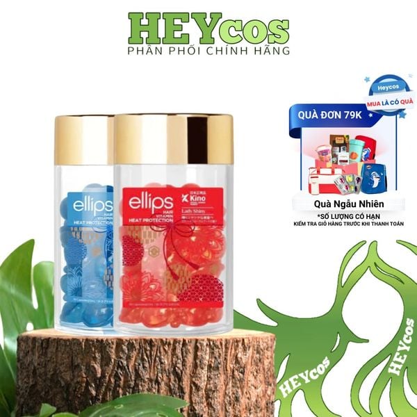  [TẶNG 2 VIÊN SERUM] (Hộp 50 Viên) Serum Dưỡng Tóc Ellips Hair Vitamin Heat Protection 