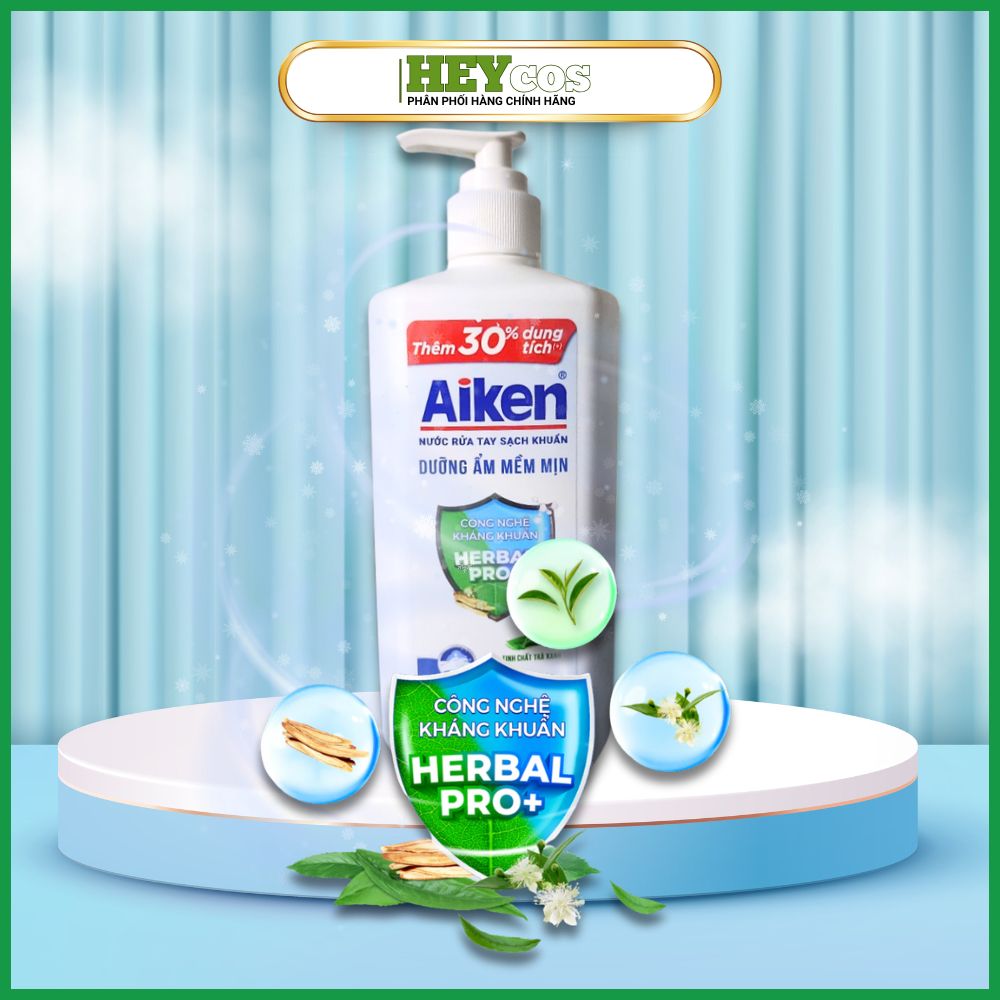 [CHÍNH HÃNG] Nước Rửa Tay Aiken Sạch Khuẩn 494g