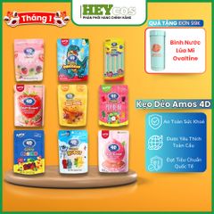Kẹo Dẻo Amos 4D 72g hình robot, khối ghép, trái cây, thức ăn nhanh, gấu Cocori| HEYCOS