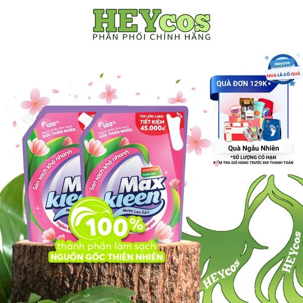  [CHÍNH HÃNG] Combo 2 túi nước lau sàn MaxKleen 3.6kg – Hương Ban Mai/Ngàn Hoa 