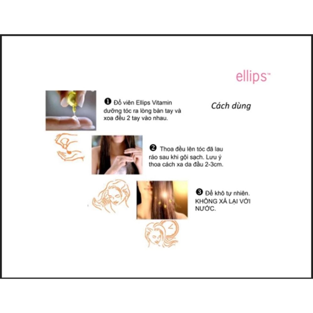  [CHÍNH HÃNG] Viên Serum Dưỡng Tóc Ellips Heat Protection - Vỉ 8 Viên 
