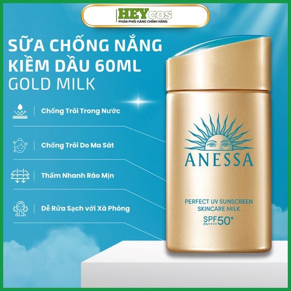 [CHÍNH HÃNG] Sữa chống nắng Anessa Perfect UV Sunscreen Skincare Milk 60ml 