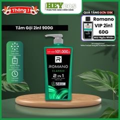 Tắm gội 2in1 hương nước hoa Romano 2in1 900g | HEYCOS