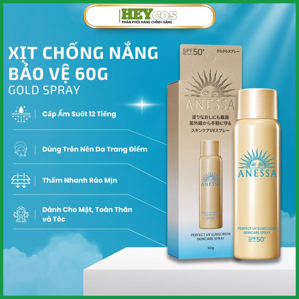 Xịt chống nắng Anessa Perfect UV Sunscreen Skincare Spray 60g