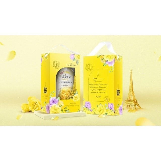  (HỘP QUÀ) Sữa Tắm Nước Hoa Enchanteur Charming 650g | HEYCOS 