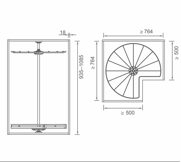  KỆ GÓC XOAY KẾT HỢP GIÁ VÀ KỆ VIOLET 