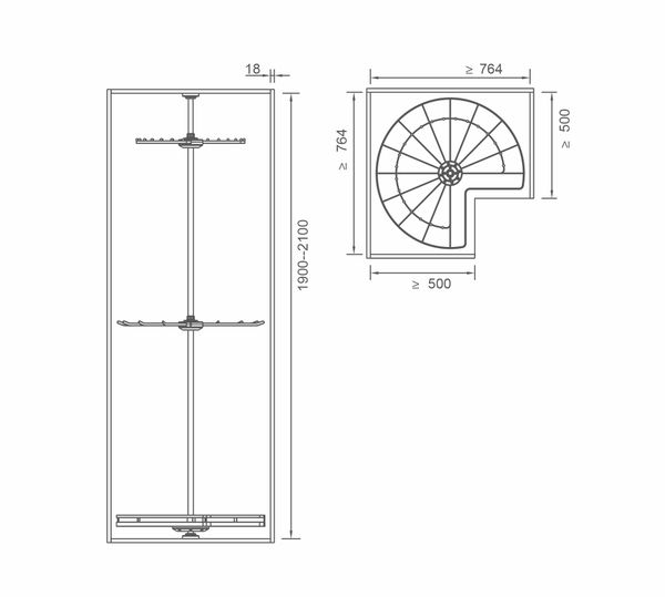  KỆ GÓC XOAY ĐA NĂNG VIOLET 