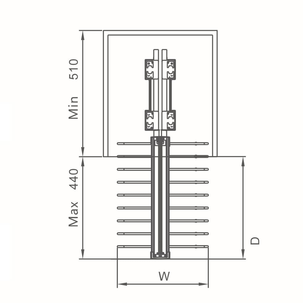  GIÁ TREO QUẦN CHỮ S, GẮN NÓC TỦ 