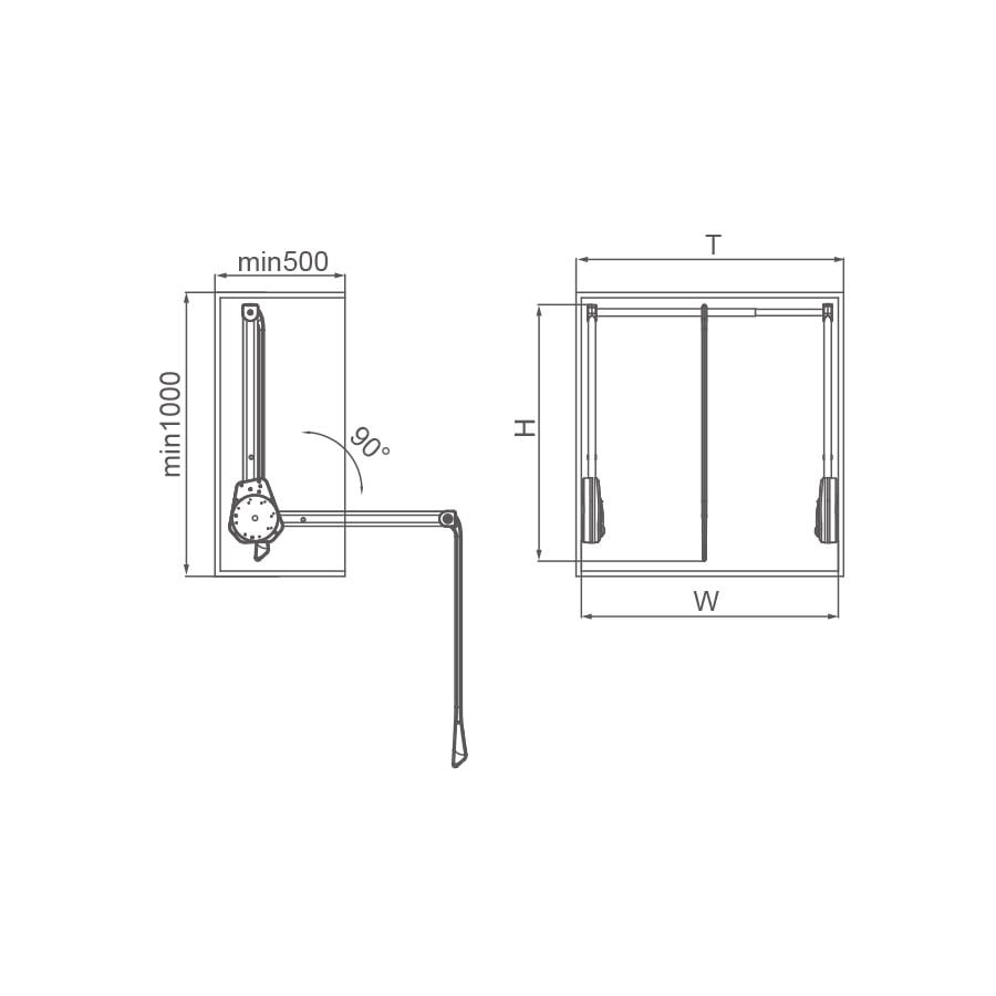  GIÁ TREO ĐỒ NÂNG HẠ GIẢM CHẤN TÙY CHỈNH RAPHIE 